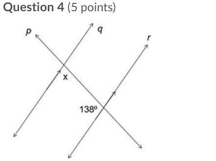 Find the value of x in the given figure using properties of parallel lines.