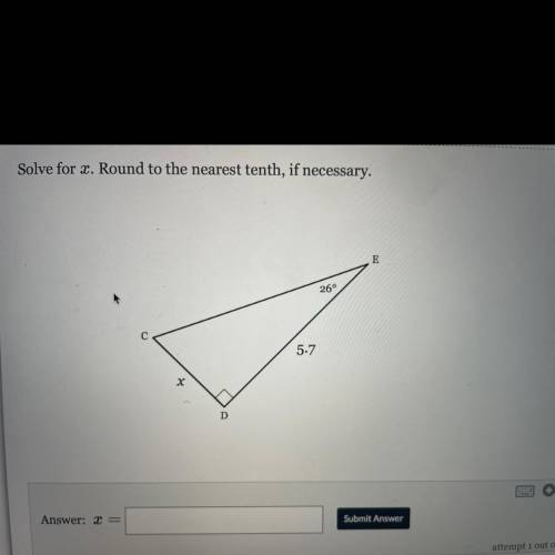 Solve for x round to the nearest tenth if necessary