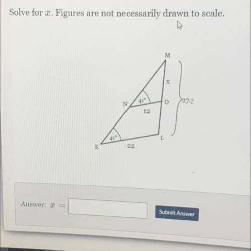 Help me solve for x.