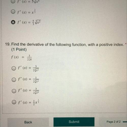 Find the derivative of the following function, with a positive index (differentiation)

pls help t