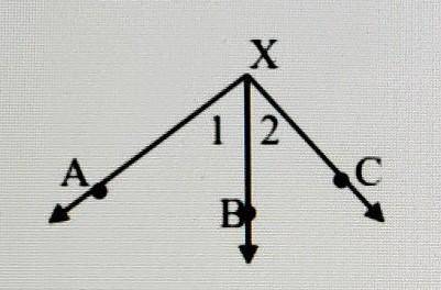 1. Given: <1 and <2 are complementary Prove:Ray XA is perpendicular to Ray XC ​