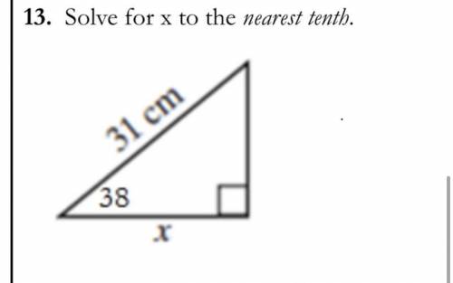 Solve for X to the nearest tenth.