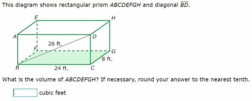What is the volume of ABCDEFGH? If necessary, round your answer to the nearest tenth.