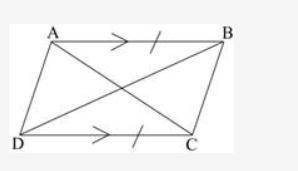 The figure below shows a quadrilateral ABCD. Sides AB and DC are equal and parallel:

A quadrilate