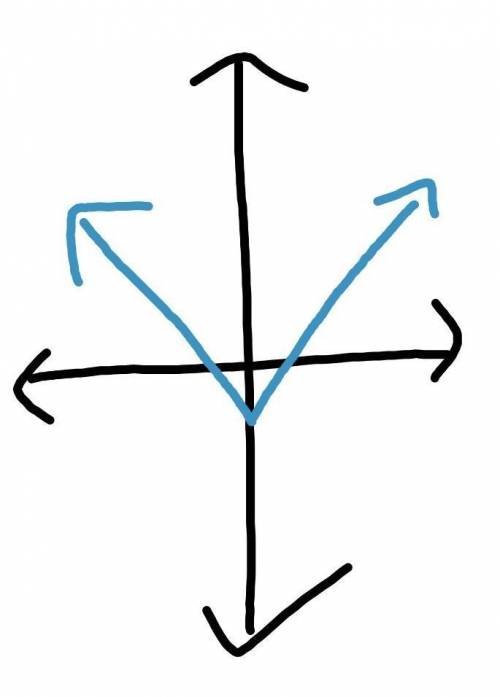 Graph y = |x| -1

graph 1- looks like an arrow pointing down (only in top quadrants)graph 2- like a