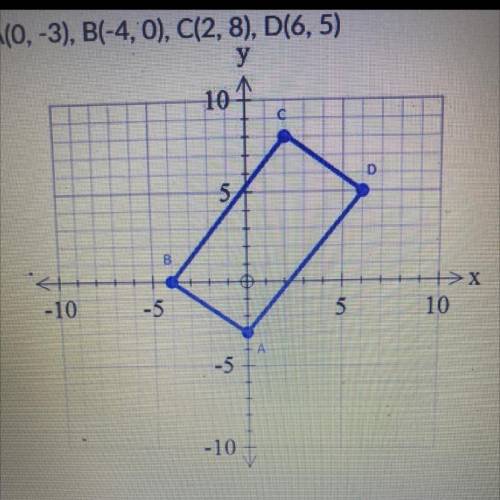 Prove that the following four points will form a rectangle when connected in order

by showing the