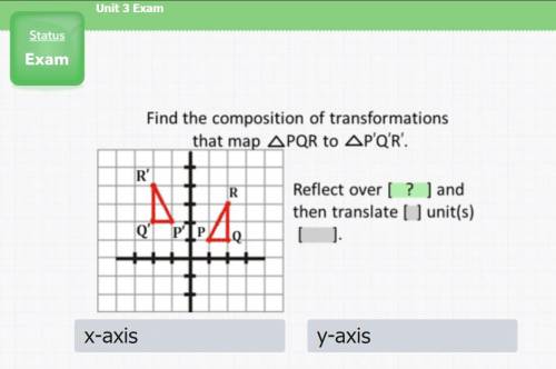 Find the composition of transformations that map pqr to p'q'r' RQP