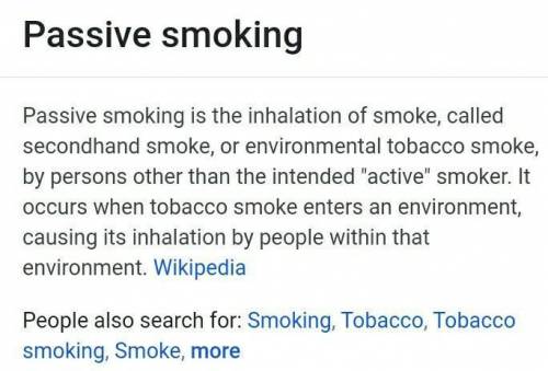 What is passive smoker ?​