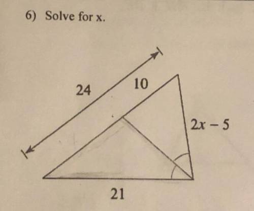 Solve for x with an explanation please thank you