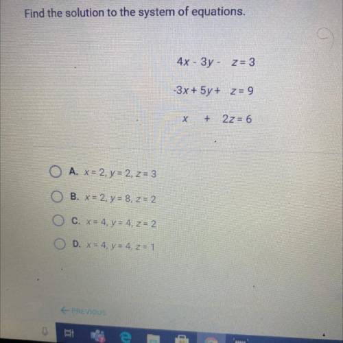 Solving three variables systems of equations
