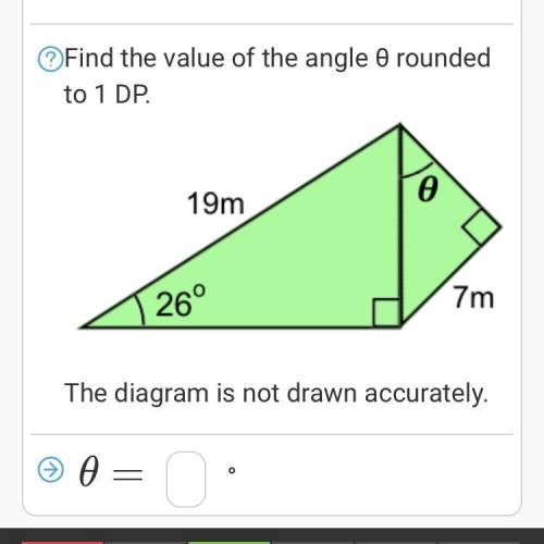 Find the value of the angle rounded to 1 DP