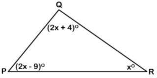 What is the measurment of angle P