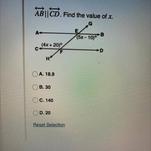 AB|CD. Find the value of X.
