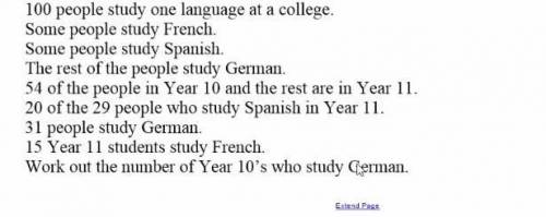 100 people study one language at a college. Some people study French, some study Spanish. The rest