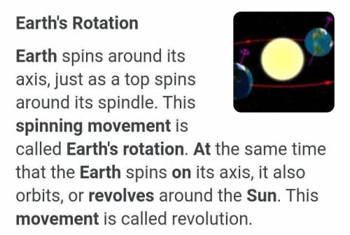 What the movement of the earth around the sun​