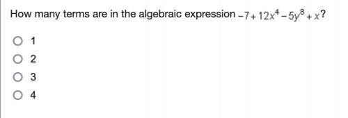 How many terms are in the algebraic expressionAlso, What do they mean by Terms