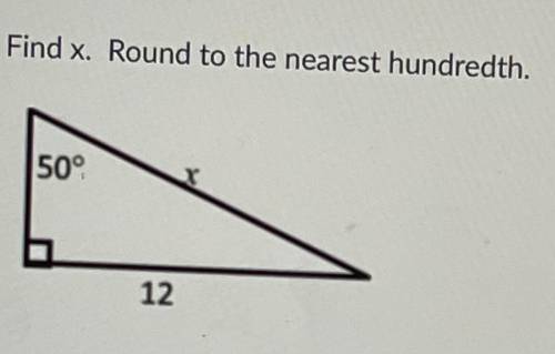 Find x. Round to the nearest hundredth