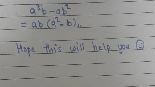 Maths assignment a^3b-ab^2