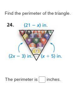 Find the perimeter of the triangle.
PLEASE HELP