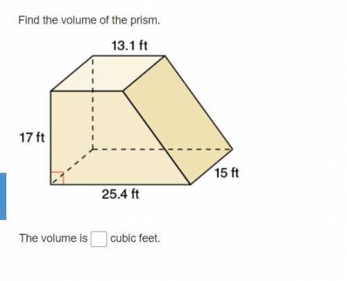 20 POINTS 
Find the volume of the prism.