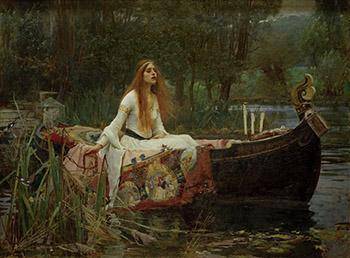 The Arthurian legend of the Lady of Shalott says that she falls in love with Lancelot, knowing th