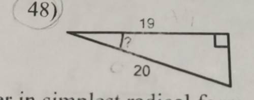 I have another question I need help with. How do I solve for the missing angle?