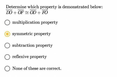 Determine which property is demonstrated below: (picture attached)