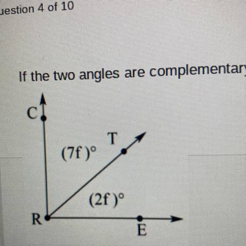 If two angles are complementary, find the measure of each of angle.