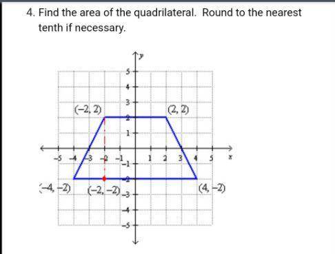 Find the area of the quadrilateral and round to the nearest tenth