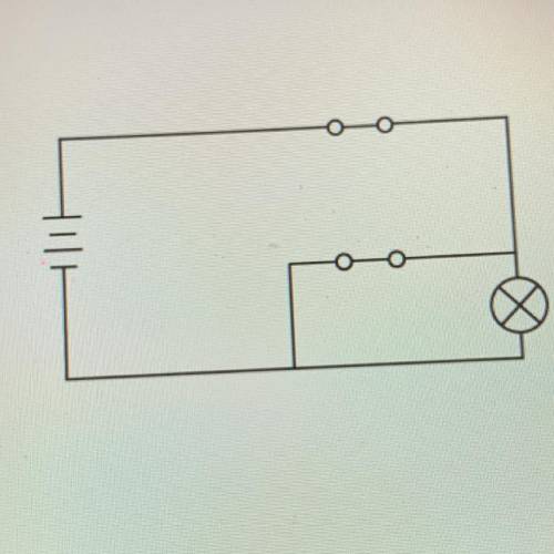 Help asap plz !!! Use the circuit diagram to decide if the lightbulb will

light. Justify your ans