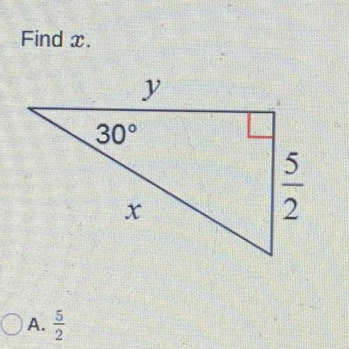 Find x on this triangle
