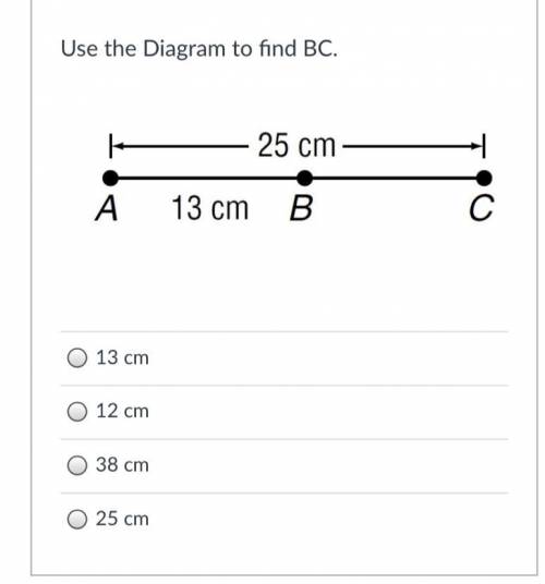 Use the Diagram to find BC.