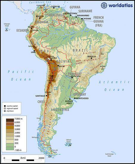 Which country in South America is likely to follow a land use model similar to von Thünen's?