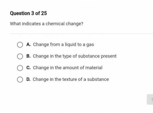 Plz helpwhat indicates a chemical change​