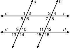 If a is parallel to b and c is parallel to d, which pair of angles are congruent?

1 and 8
10 and