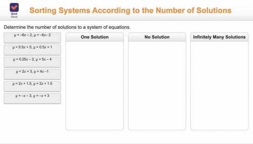 I NEED HELP PLZZ
determine the number of solutions to a system of equations