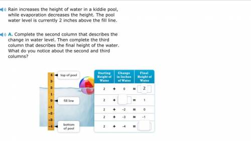 Rain increases the height of water in a kiddie pool, while evaporation decreases the height. The po