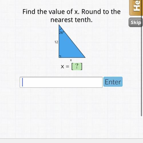 Find the value of x rounded to the nearest tenth