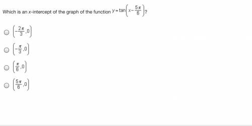 Which is an x-intercept of the graph of the function?