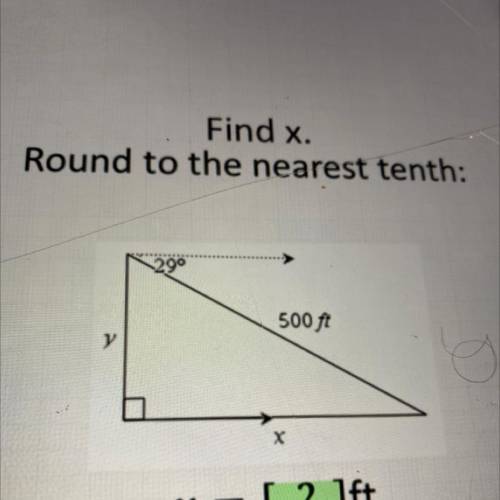 Find X
Round to the nearest tenth