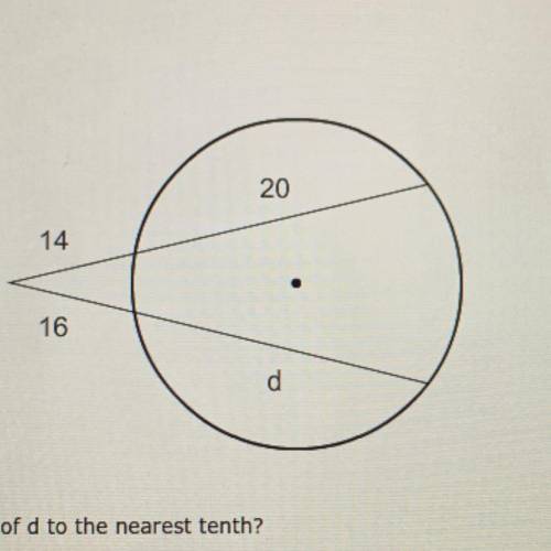 What is the value of d to the nearest tenth?