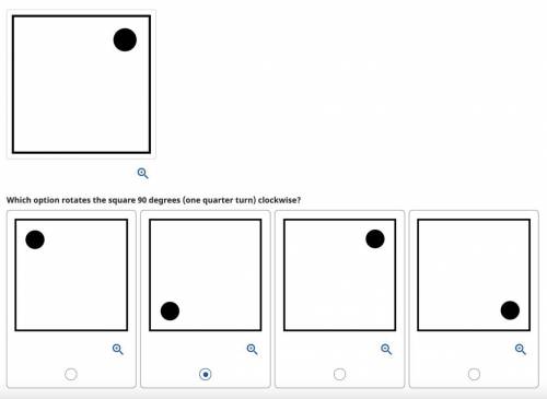 Which options rotates the square 90 degrees…?