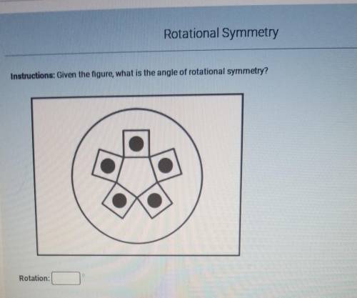 Given the figure, what is the angle of rotational system?​