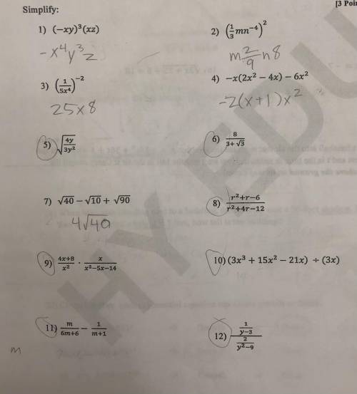 Can someone please help me with these 7 questions please?