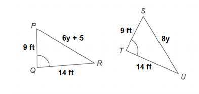 PLEASE SHOW WORK - HELP FAST

100 POINTS
Which theorem/postulate can be used to prove ∆PQR ≅ ∆STU?