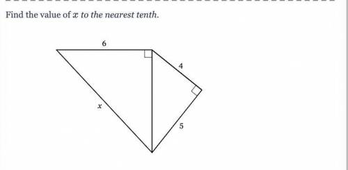 Find the value of x to the nearest tenth. *Will Give Brainliest*