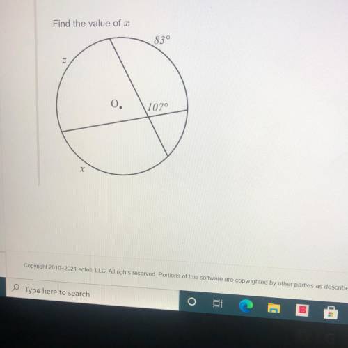 Find the value of x pt. 4