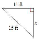 Find the missing side of the triangle.

A. √226 ft 
B. √17 ft 
C. √329 ft 
D. √346 ft