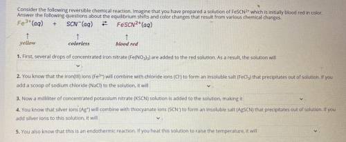 Consider the following reversible chemical reaction. Imagine that you have prepared a solution of F