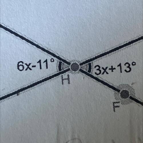 Solve for x? They are vertical angles